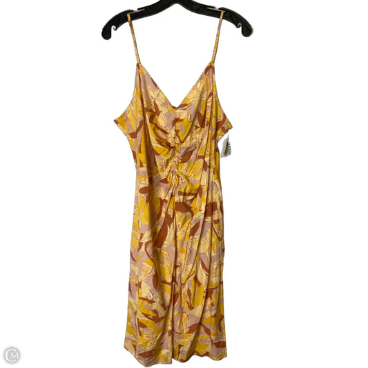 Dress Casual Midi By Nine West In Orange, Size: L