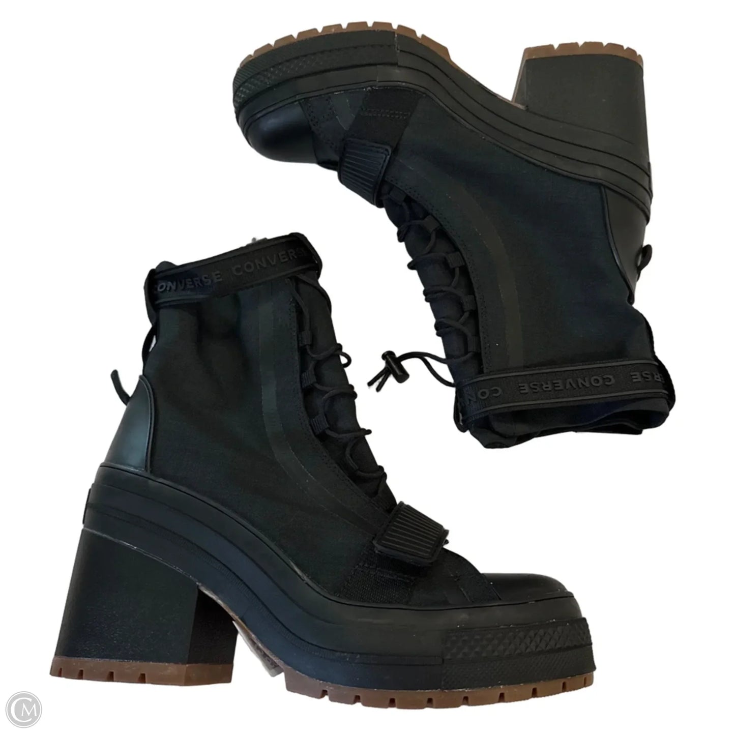 Boots Ankle Heels By Converse In Black, Size: 9.5