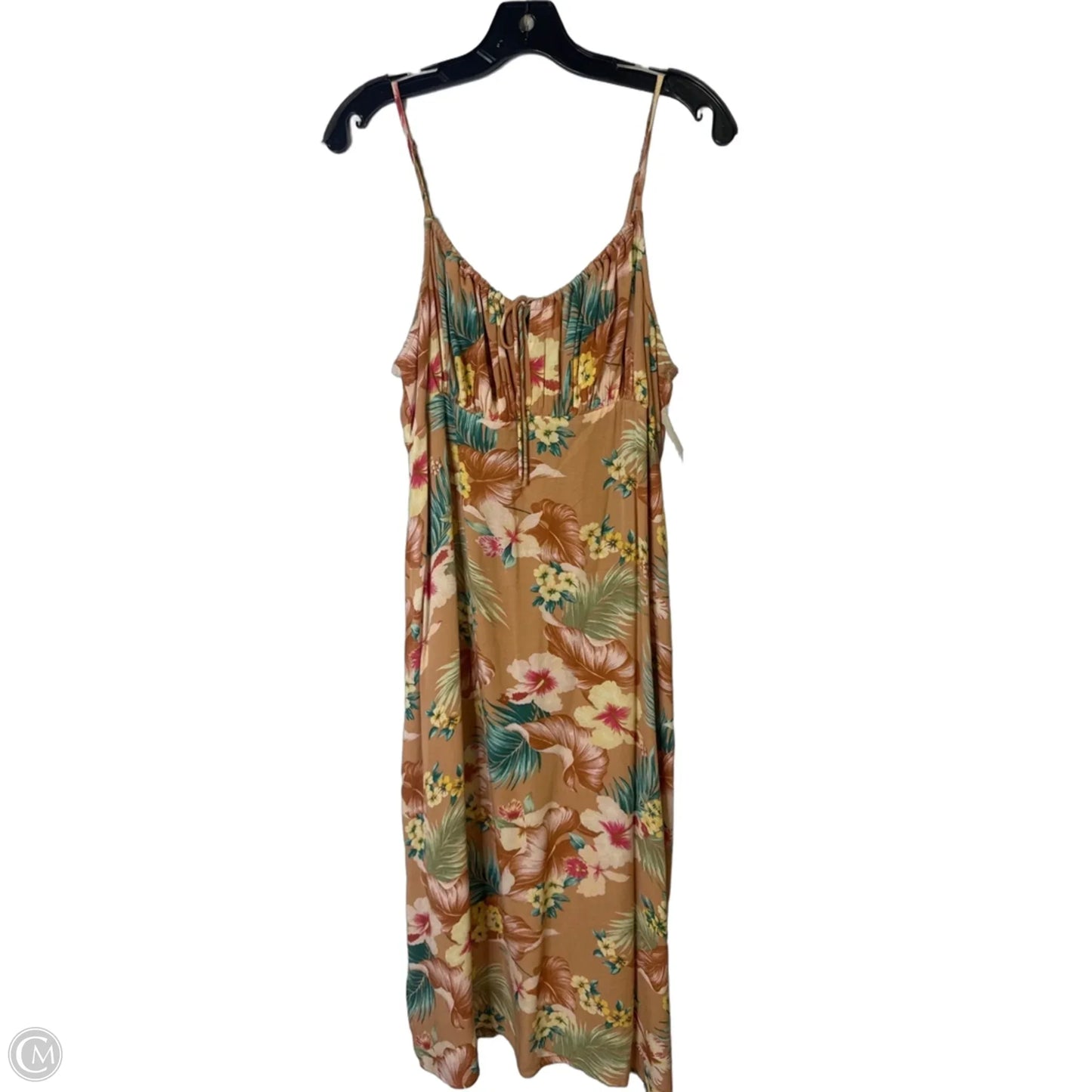 Dress Casual Midi By Lucky Brand In Tropical Print, Size: L