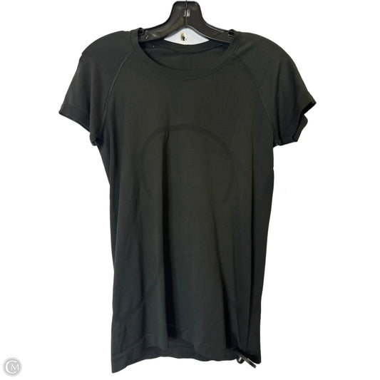 Athletic Top Short Sleeve By Lululemon In Black, Size: 8