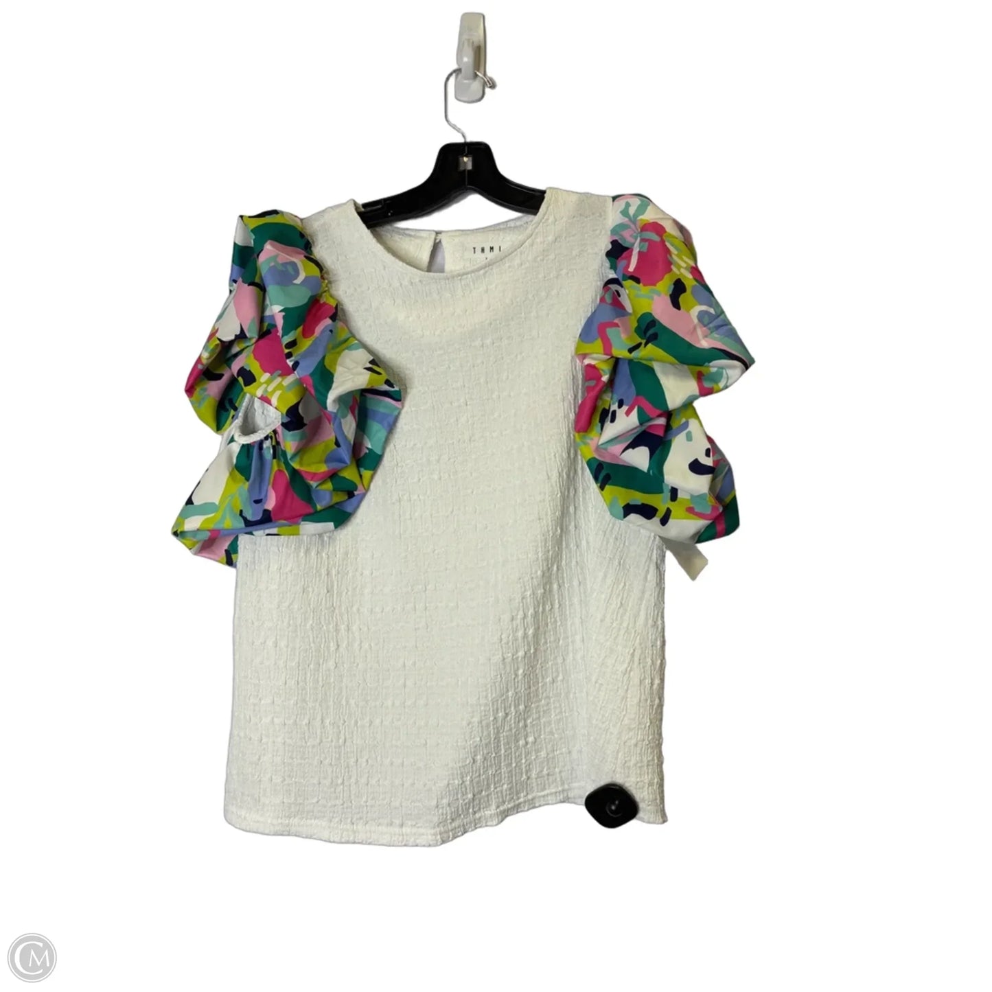 Top Short Sleeve By Thml In White, Size: L