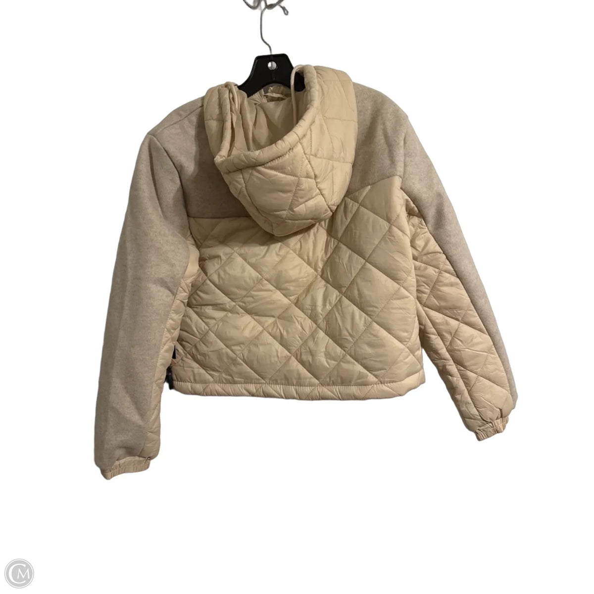 Jacket Puffer & Quilted By Iris In Cream, Size: S