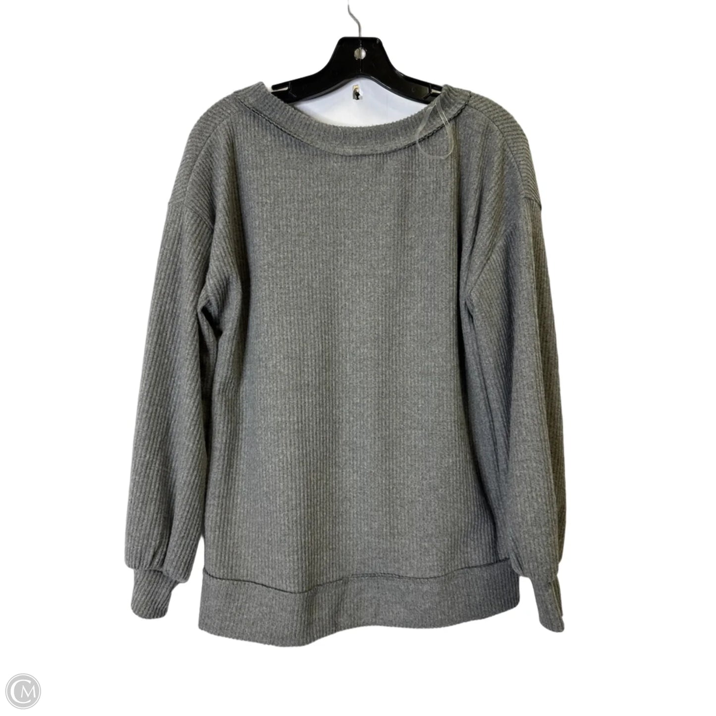 Top Long Sleeve By Andree By Unit In Grey, Size: S