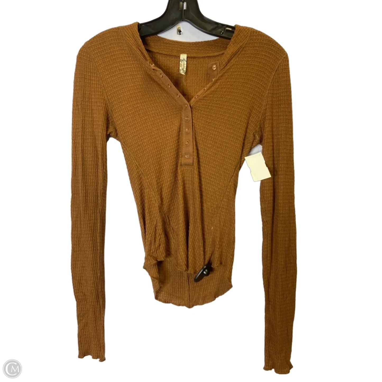 Top Long Sleeve Basic By Free People In Brown, Size: S