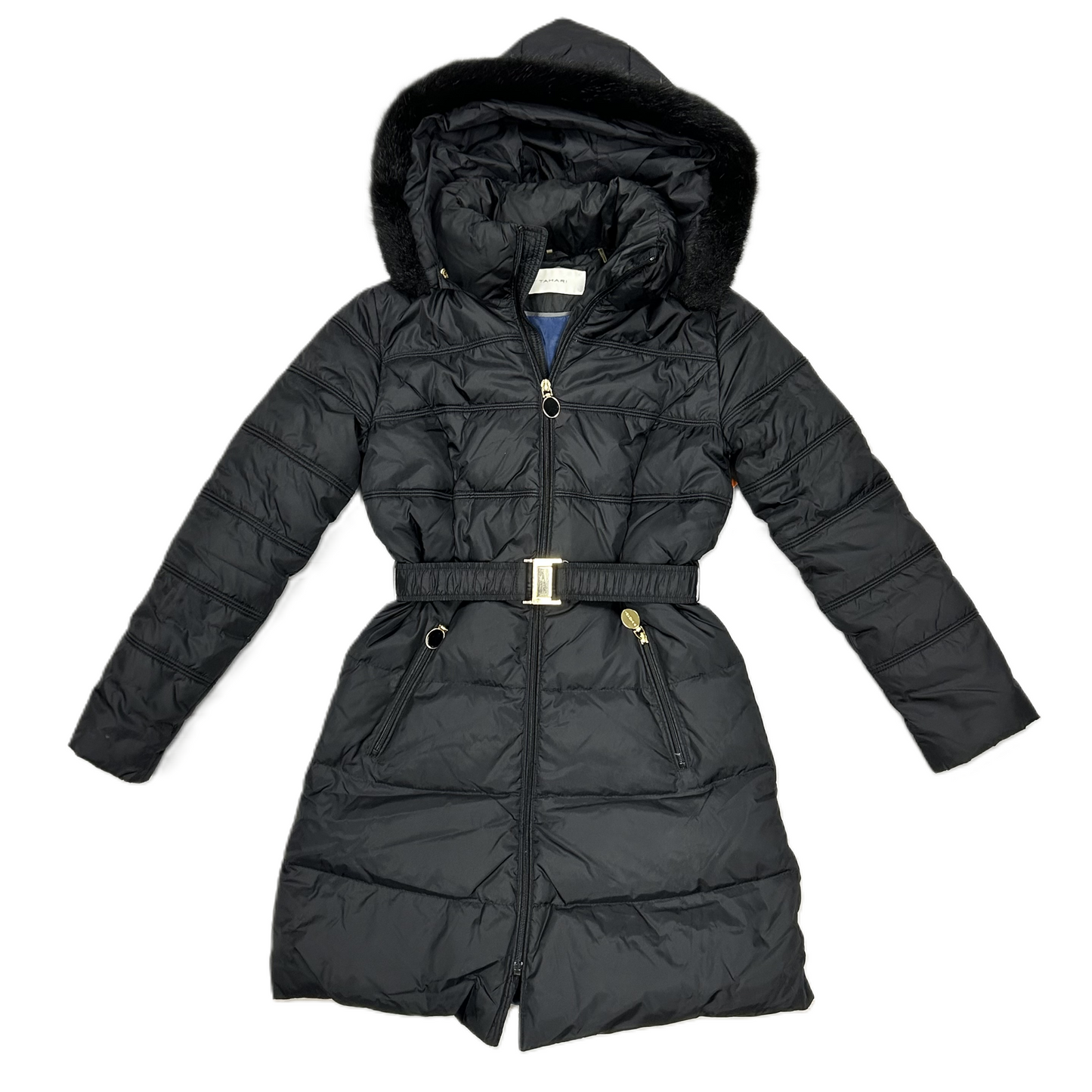 Coat Parka By T Tahari In Black, Size: Xs