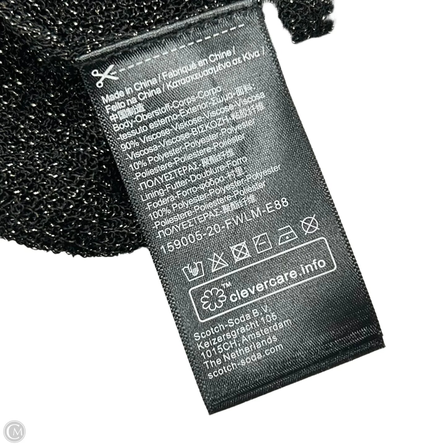 Dress Party Midi By Scotch & Soda In Black & Gold, Size: Xs