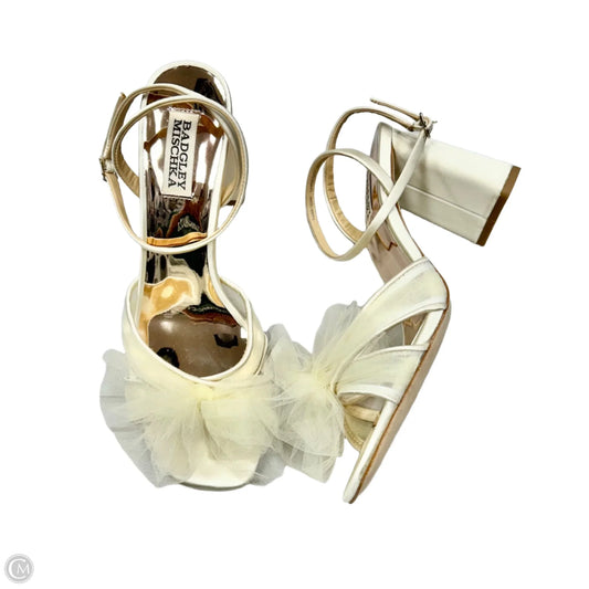 Shoes Heels Block By Badgley Mischka In Cream, Size: 8