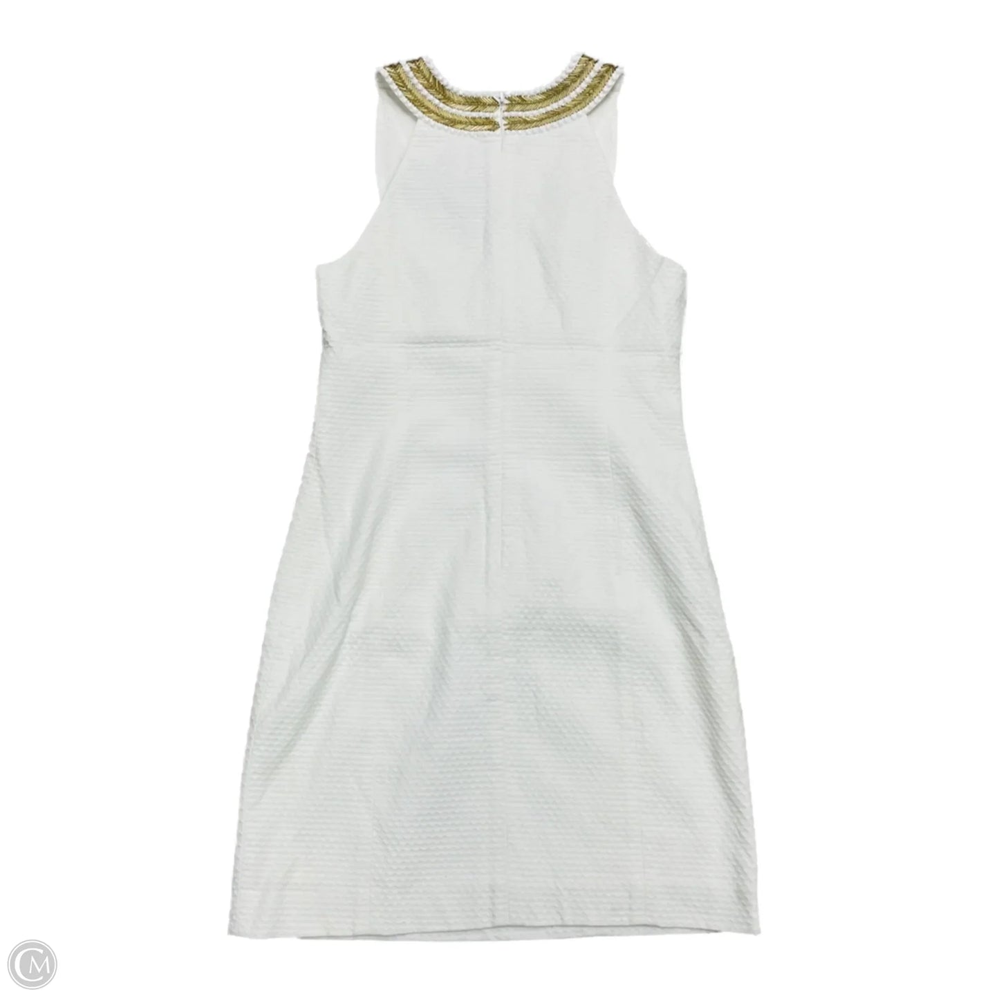 Dress Designer By Lilly Pulitzer In Gold & White, Size: 0
