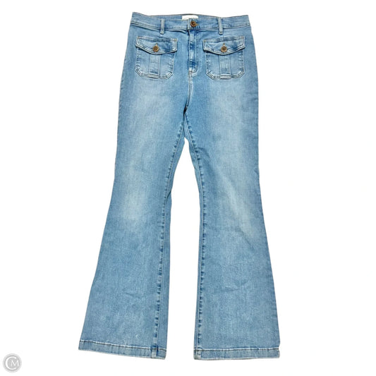 Jeans Flared By Loft In Blue Denim, Size: 10