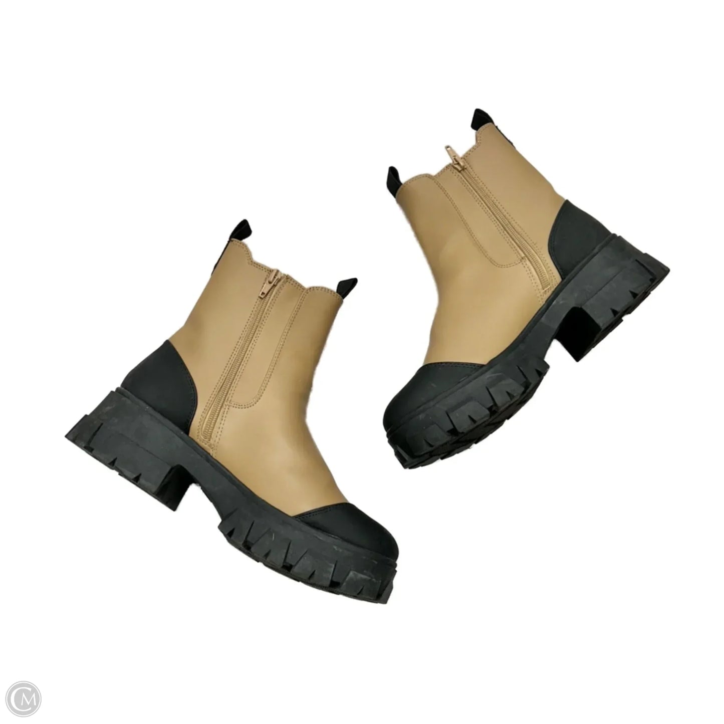 Boots Ankle Heels By A New Day In Black & Tan, Size: 8.5