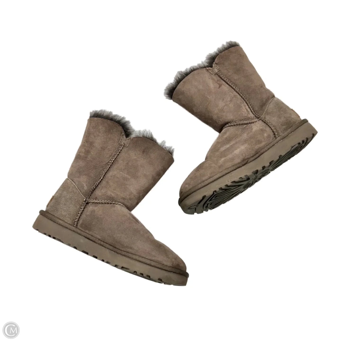 Boots Designer By Ugg In Brown, Size: 5