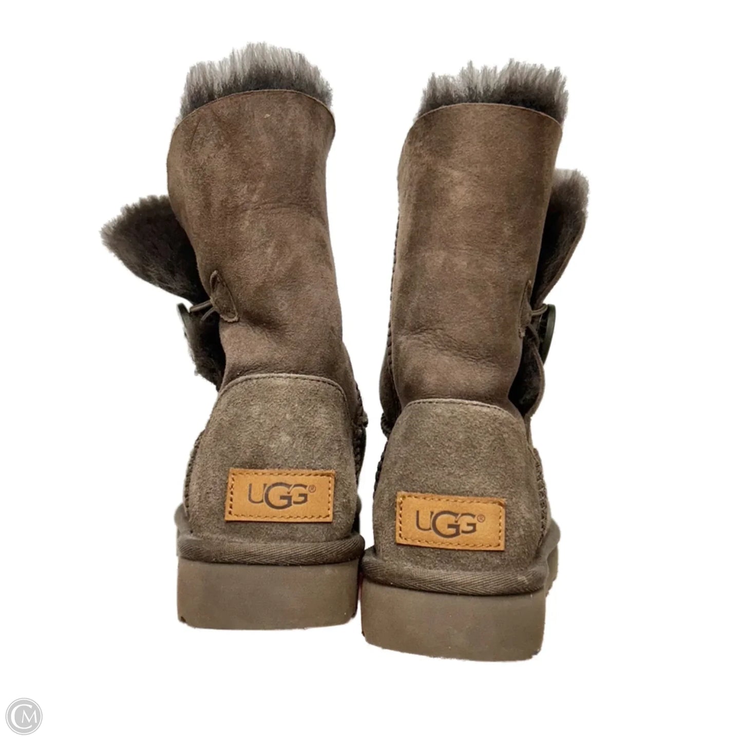 Boots Designer By Ugg In Brown, Size: 5