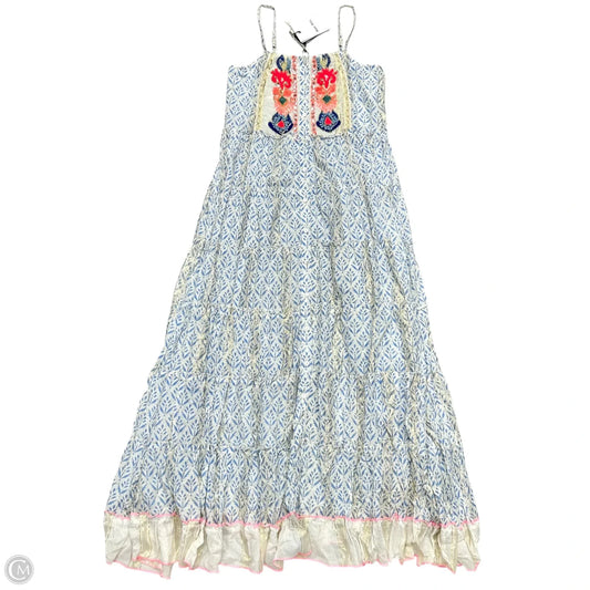 Dress Party Long By Alex Max In Blue & White, Size: S/M