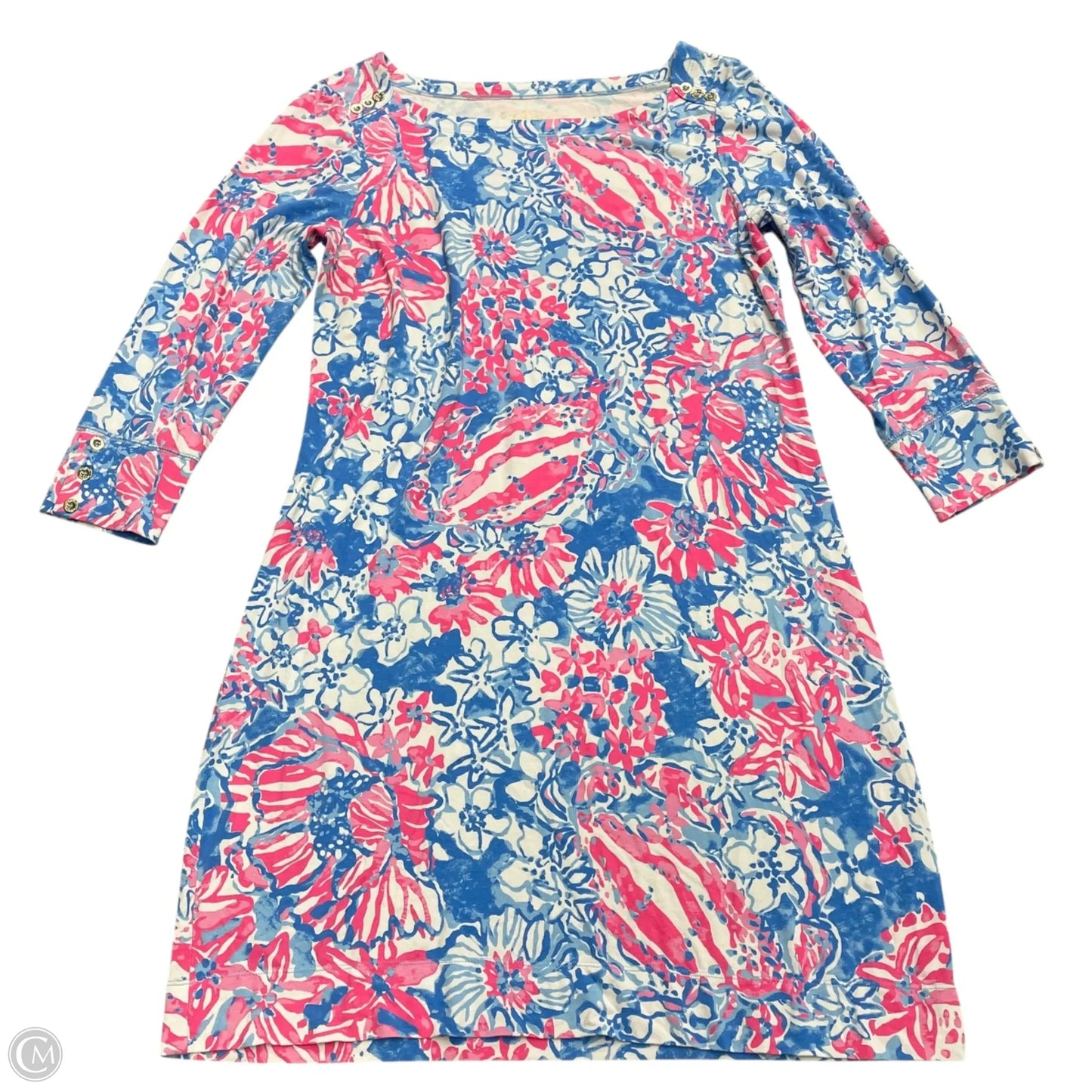 Dress Designer By Lilly Pulitzer In Blue & Pink, Size: L
