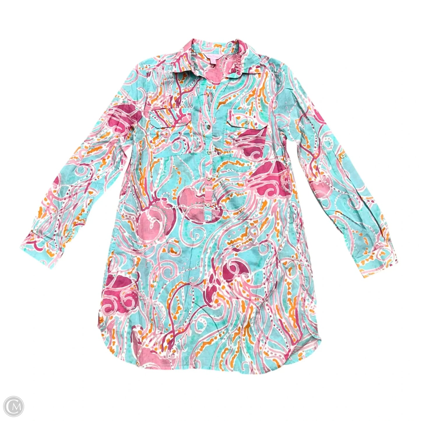 Dress Designer By Lilly Pulitzer In Blue & Pink, Size: Xs
