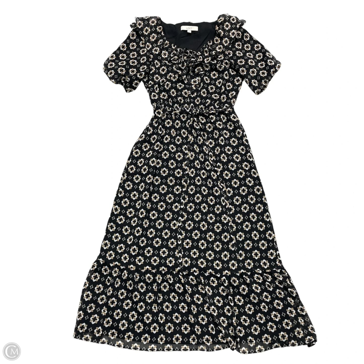 Dress Party Long By Loft In Black & Tan, Size: Xs