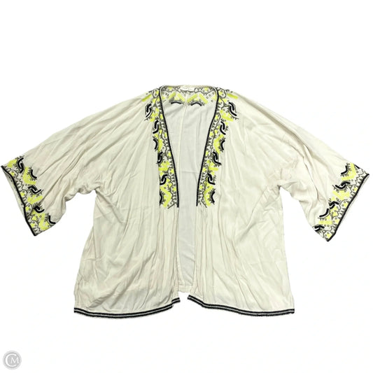 Cardigan By Lou And Grey In Cream & Green, Size: L