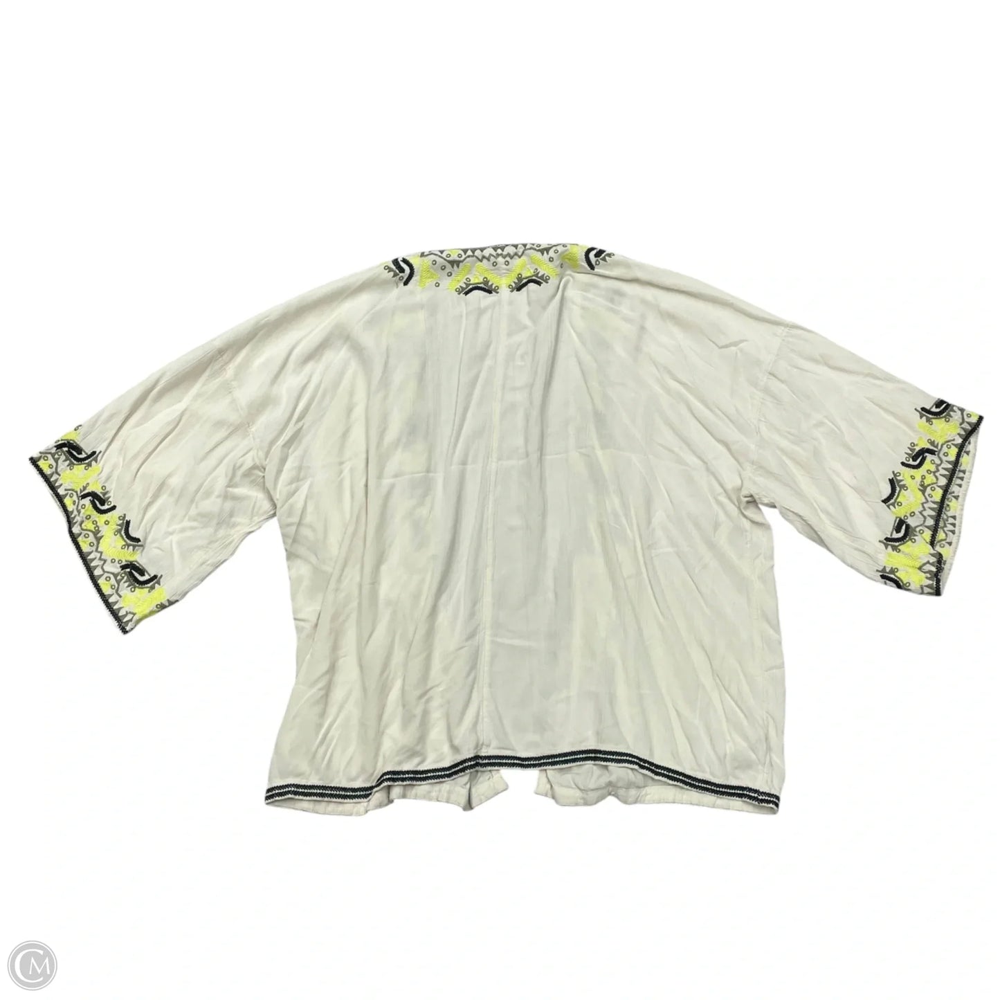 Cardigan By Lou And Grey In Cream & Green, Size: L