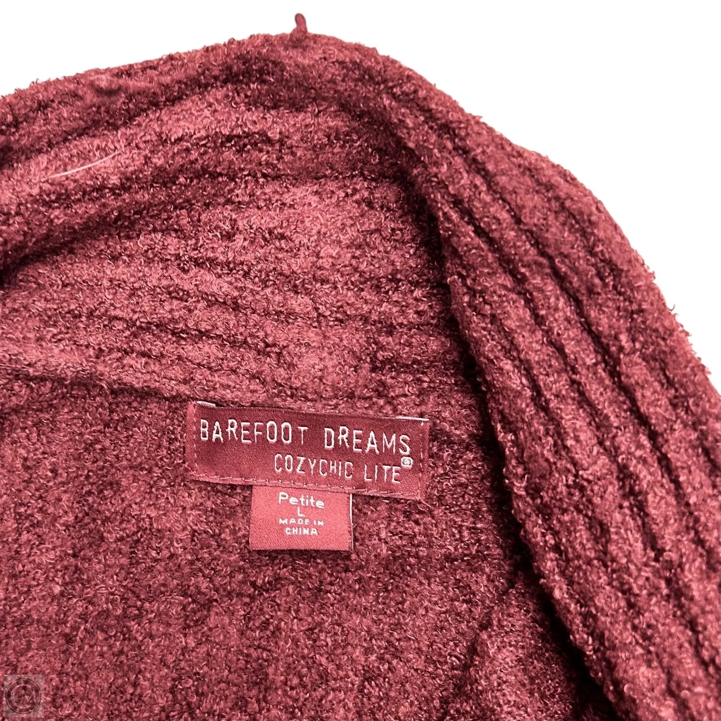 Sweater Cardigan By Barefoot Dreams In Maroon, Size: Lp