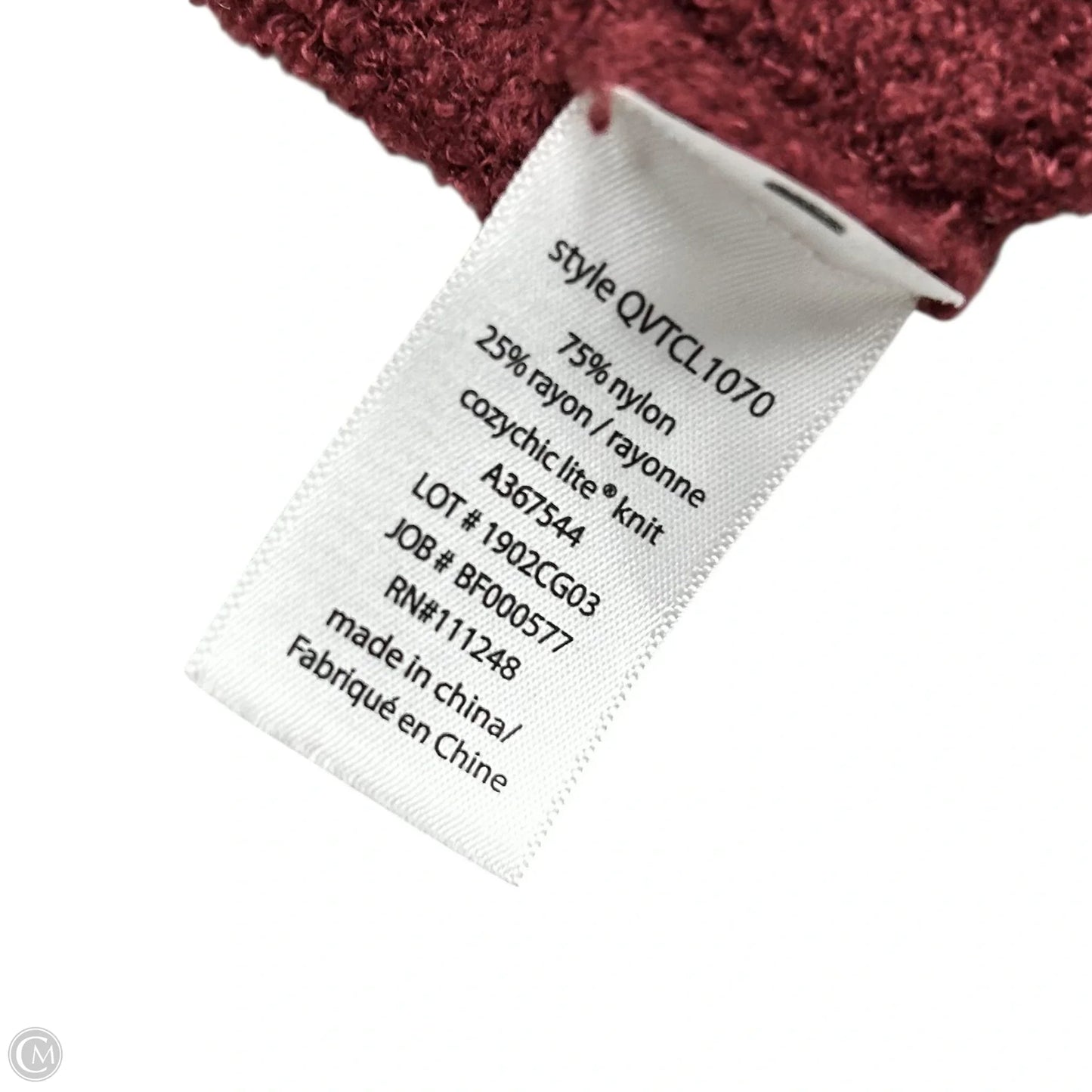 Sweater Cardigan By Barefoot Dreams In Maroon, Size: Lp