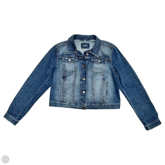 Jacket Denim By Loft In Blue Denim, Size: L