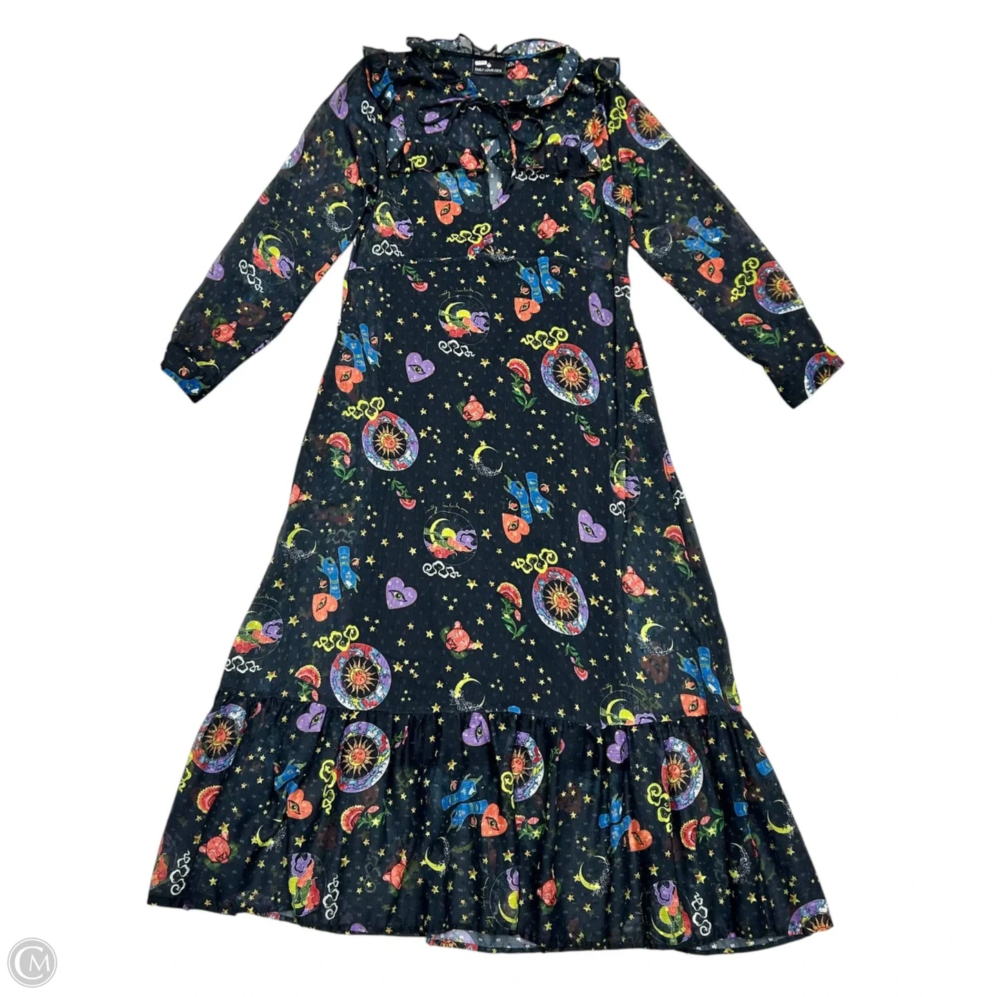 Dress Casual Maxi By Emily Lovelock In Black, Size: Xs