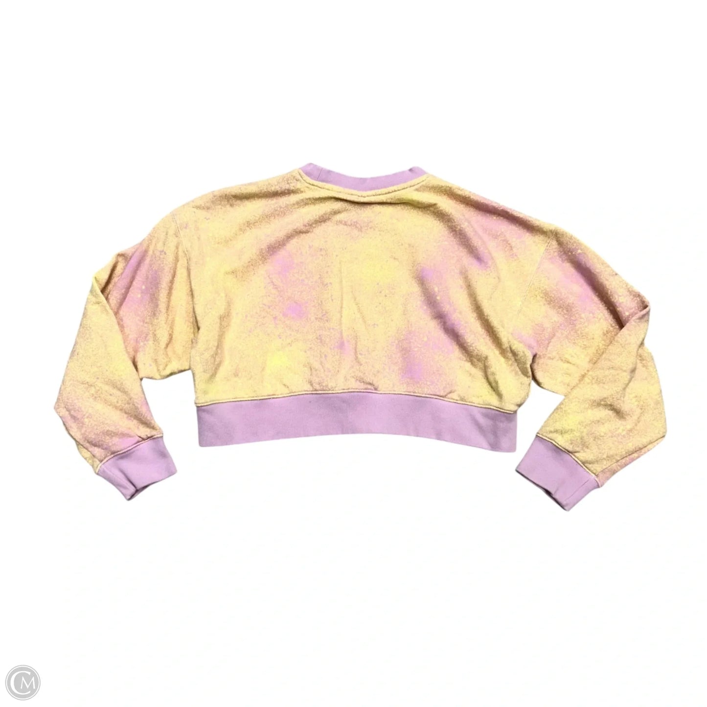Athletic Sweatshirt Crewneck By Adidas In Purple & Yellow, Size: S