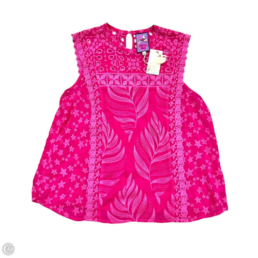 Top Sleeveless By Johnny Was In Pink, Size: L