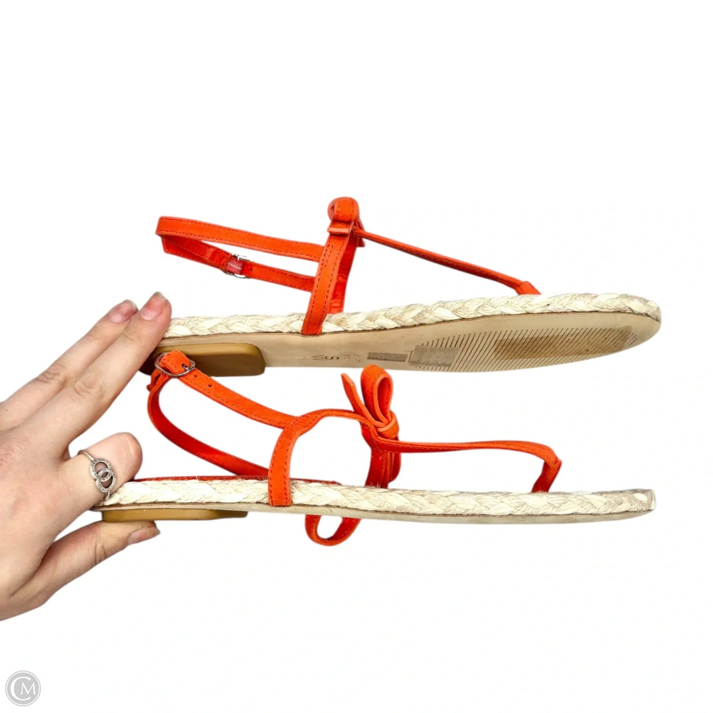 Sandals Designer By Stuart Weitzman In Orange, Size: 7.5