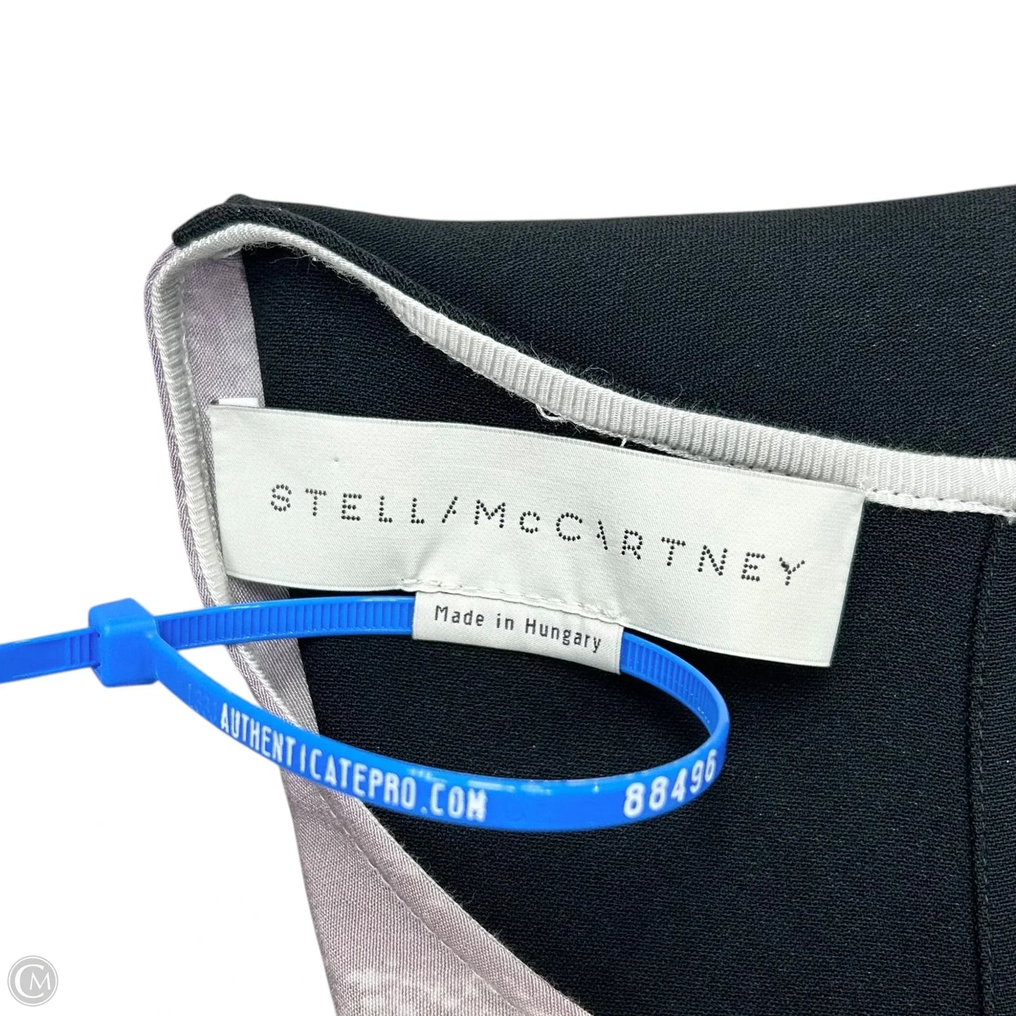 Dress Luxury Designer By Stella Mccartney In Black & Grey, Size: M