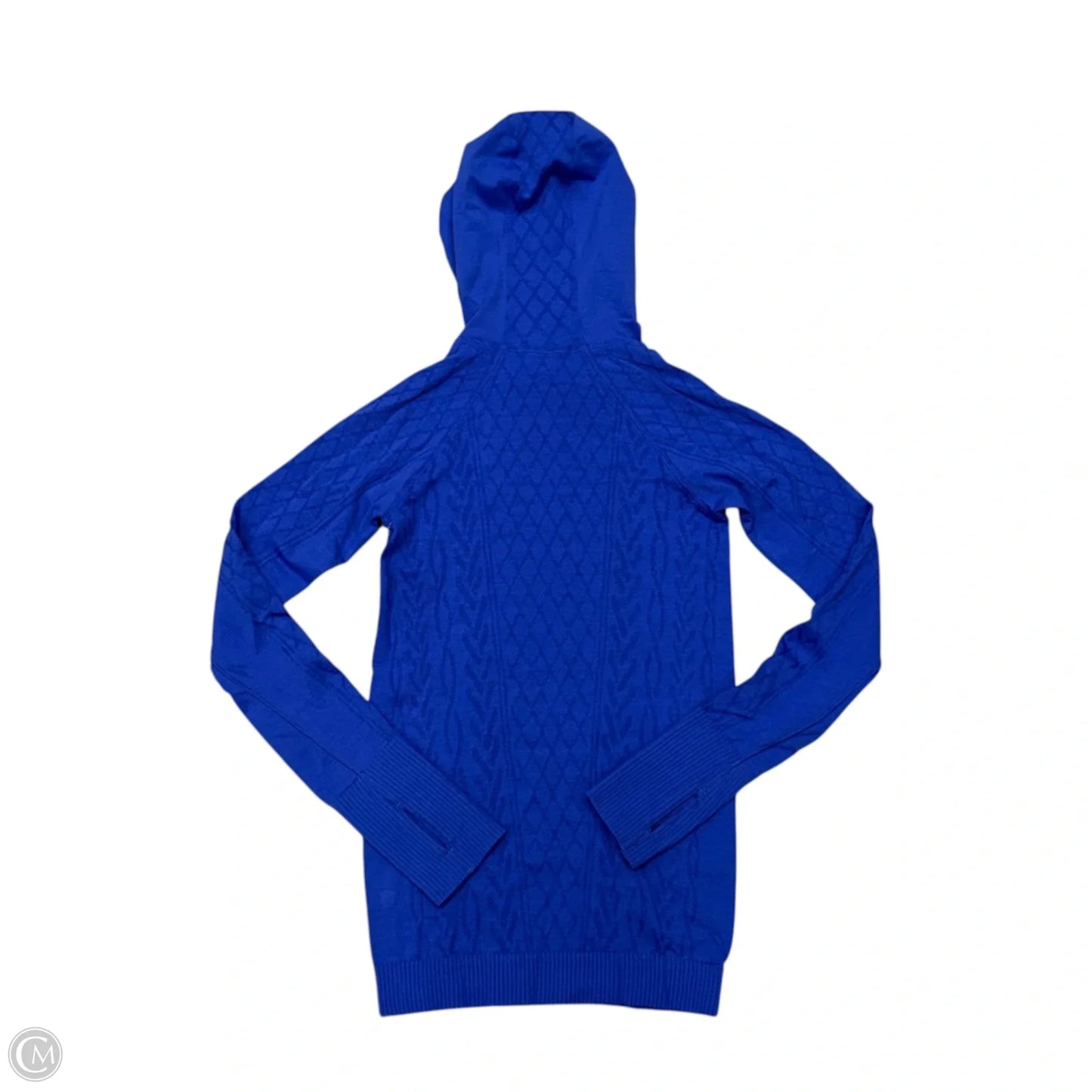Athletic Top Long Sleeve Hoodie By Lululemon In Blue, Size: S
