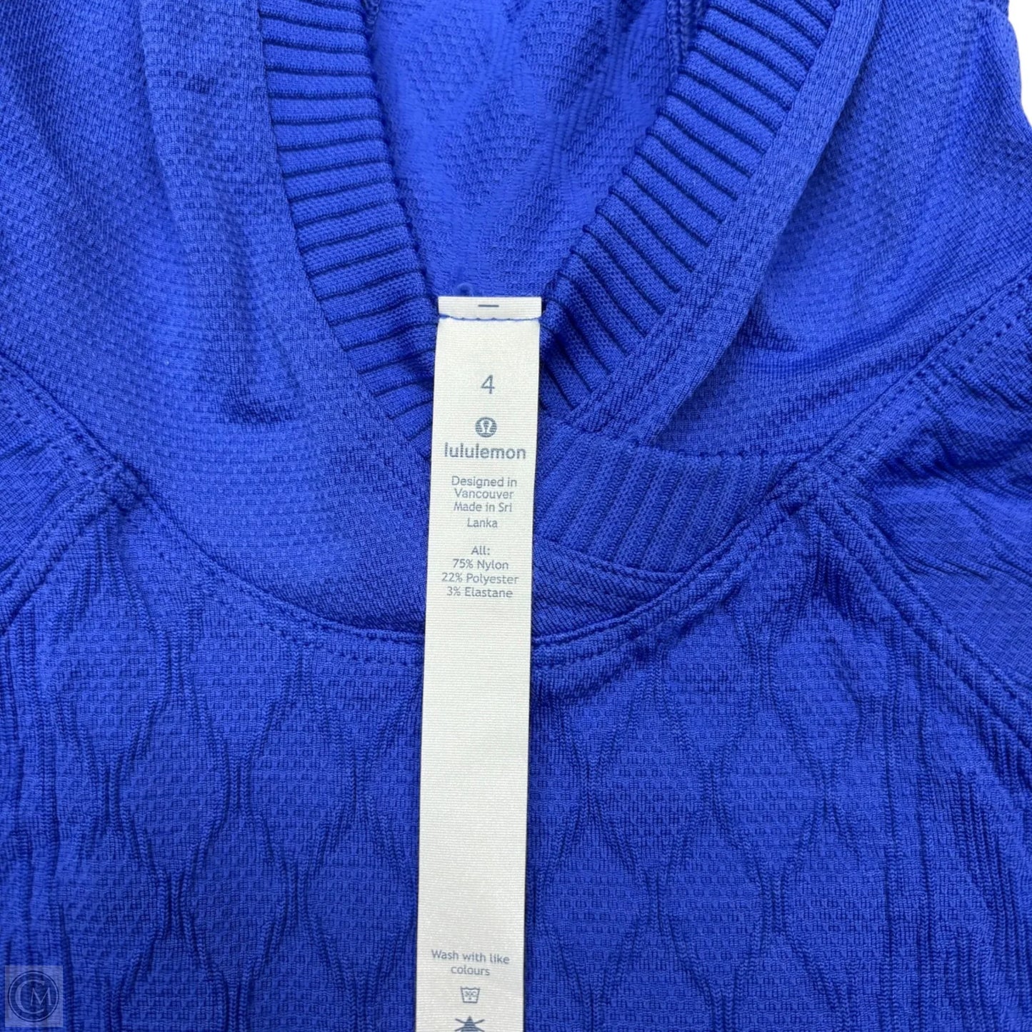 Athletic Top Long Sleeve Hoodie By Lululemon In Blue, Size: S