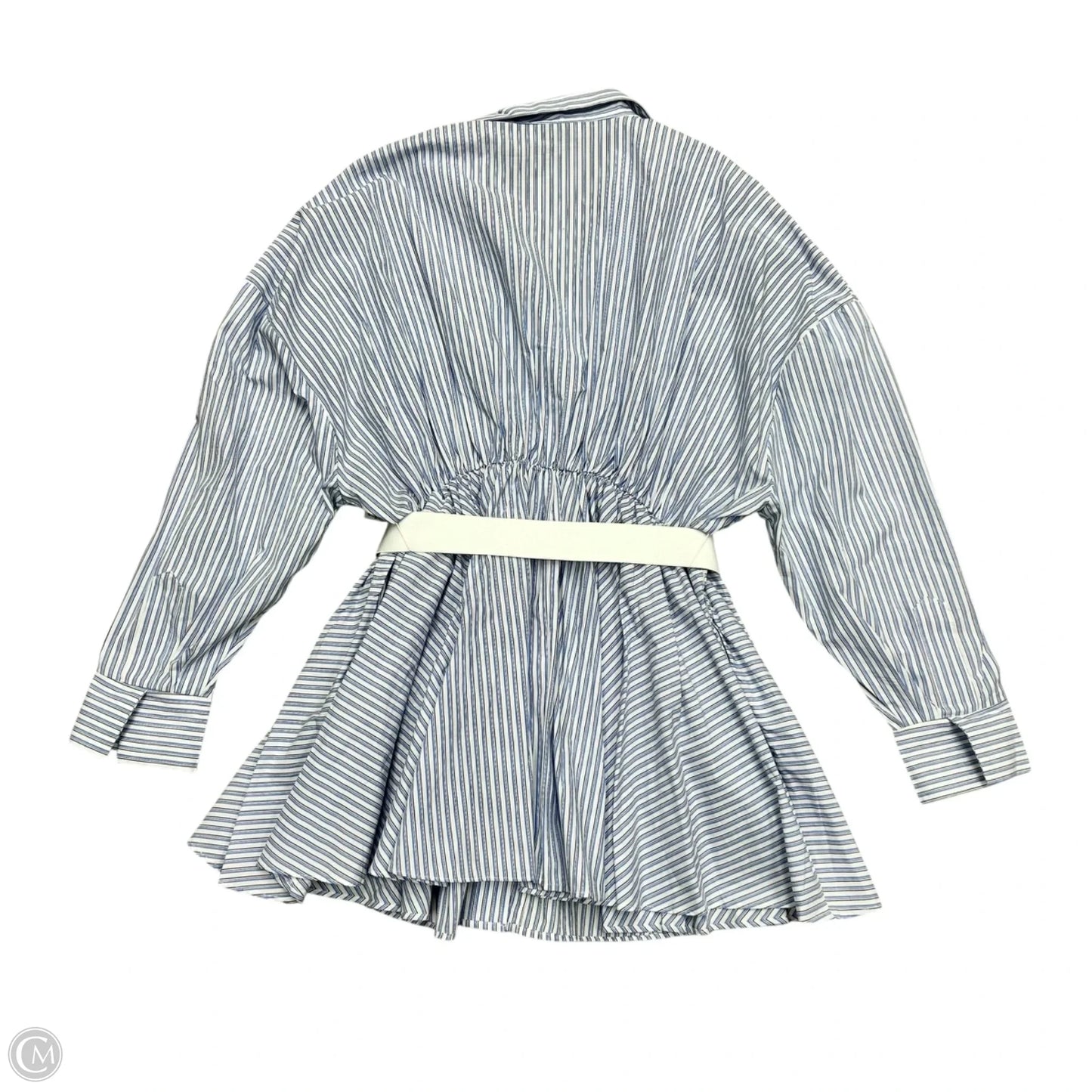 Dress Work By Stile In Blue & White, Size: M