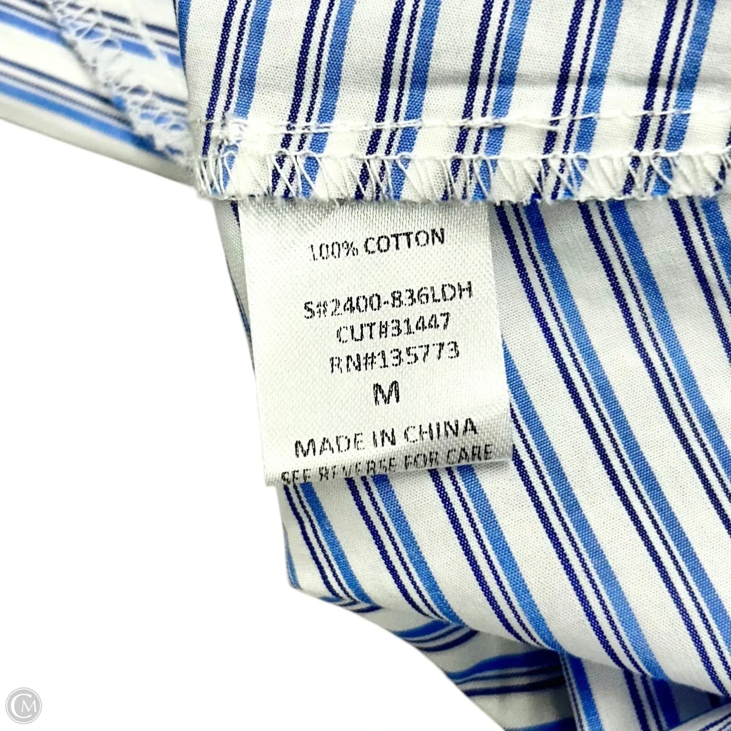 Dress Work By Stile In Blue & White, Size: M