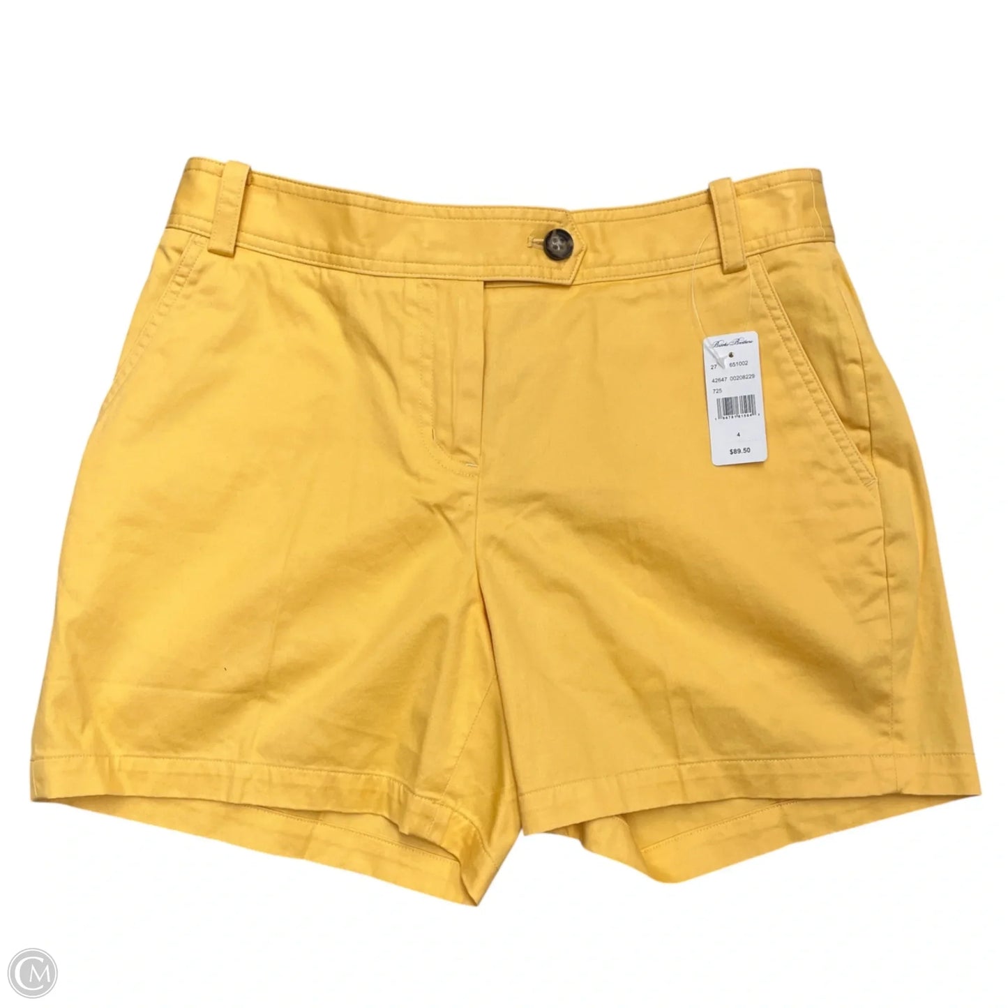 Shorts By Brooks Brothers In Yellow, Size: 4