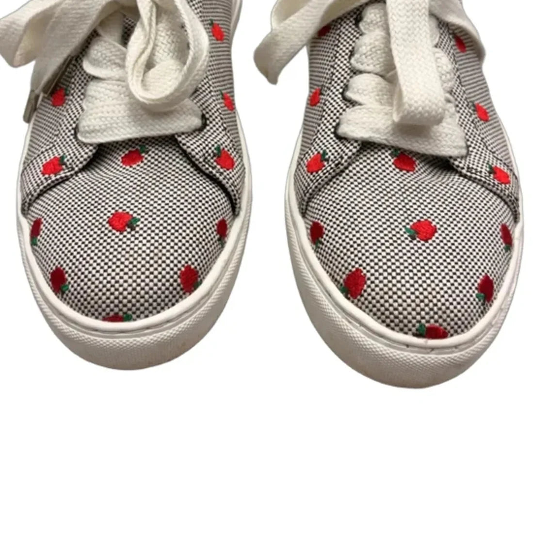 Shoes Designer By Kate Spade In Black & Red, Size: 7.5