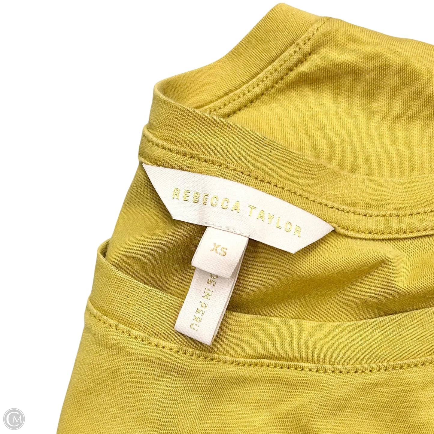 Top Short Sleeve By Rebecca Taylor In Yellow, Size: Xs