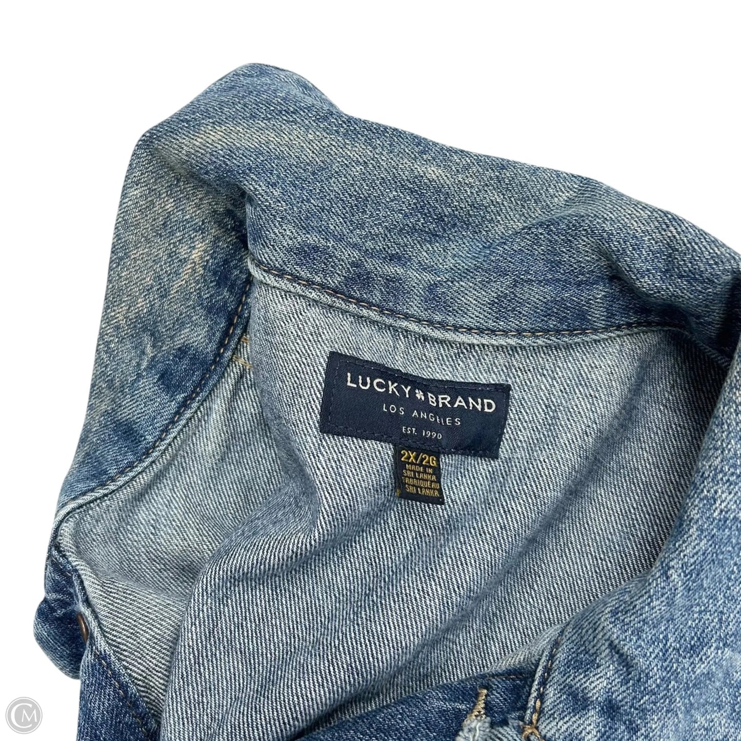 Jacket Denim By Lucky Brand In Blue Denim, Size: 2x