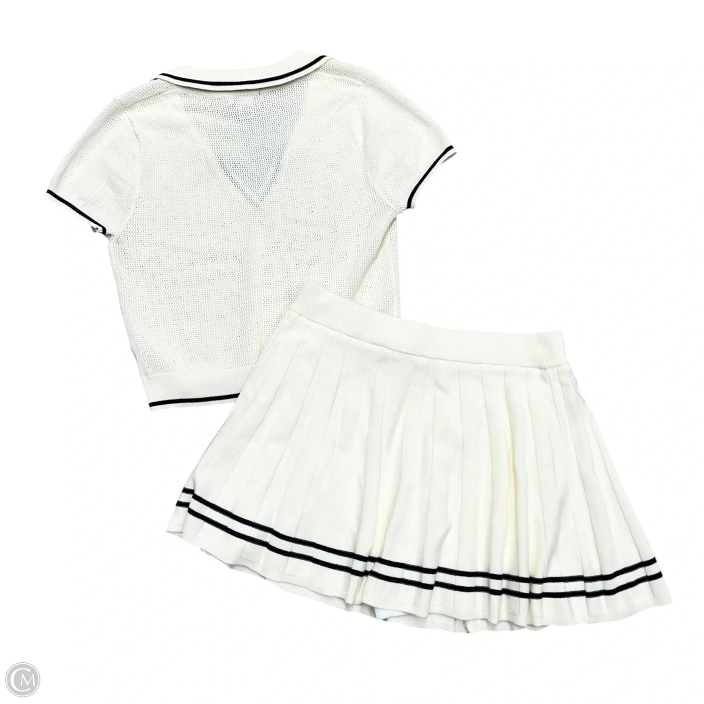 Skort 2pc Set By Sincerely Jules In Cream, Size: Xl