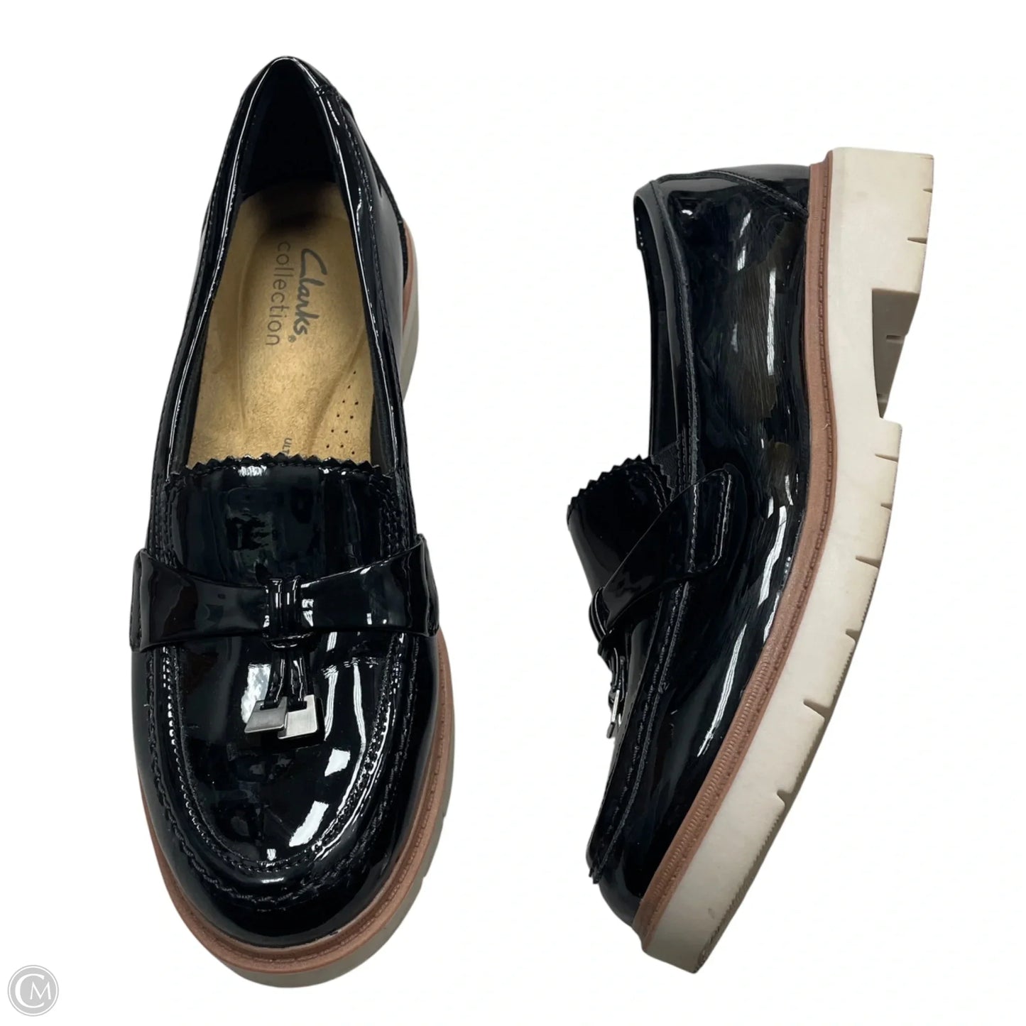 Shoes Flats By Clarks In Black, Size: 8