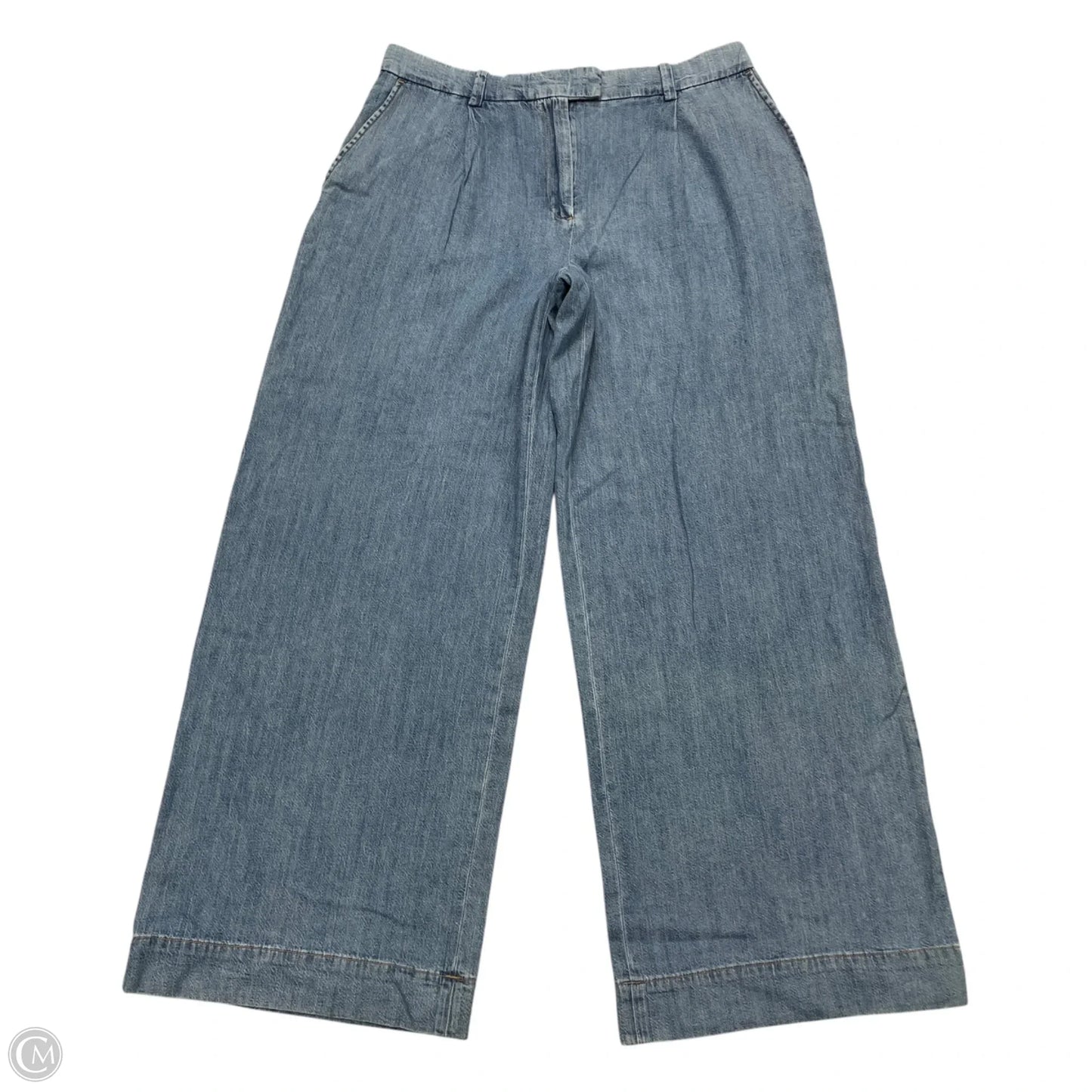 Jeans Wide Leg By Zara In Blue Denim, Size: 10