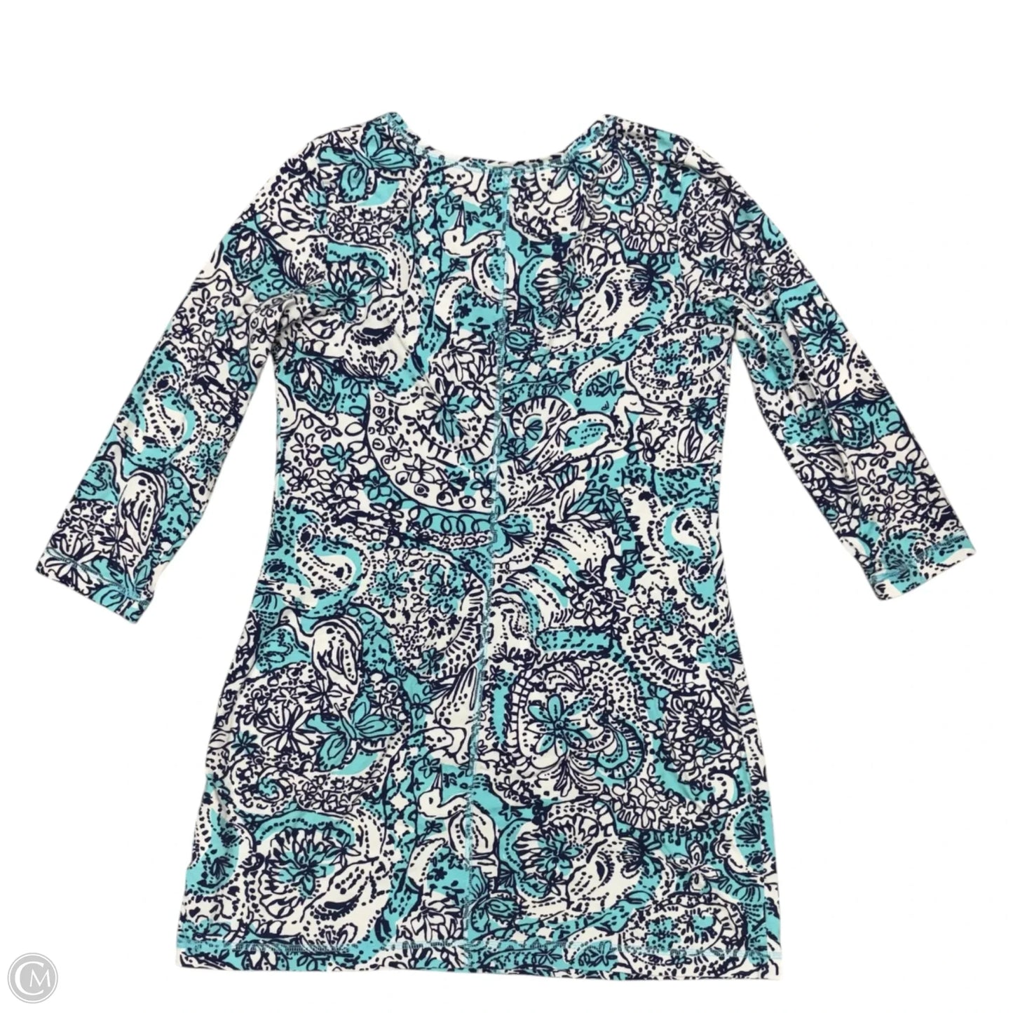 Dress Designer By Lilly Pulitzer In Blue & White, Size: L