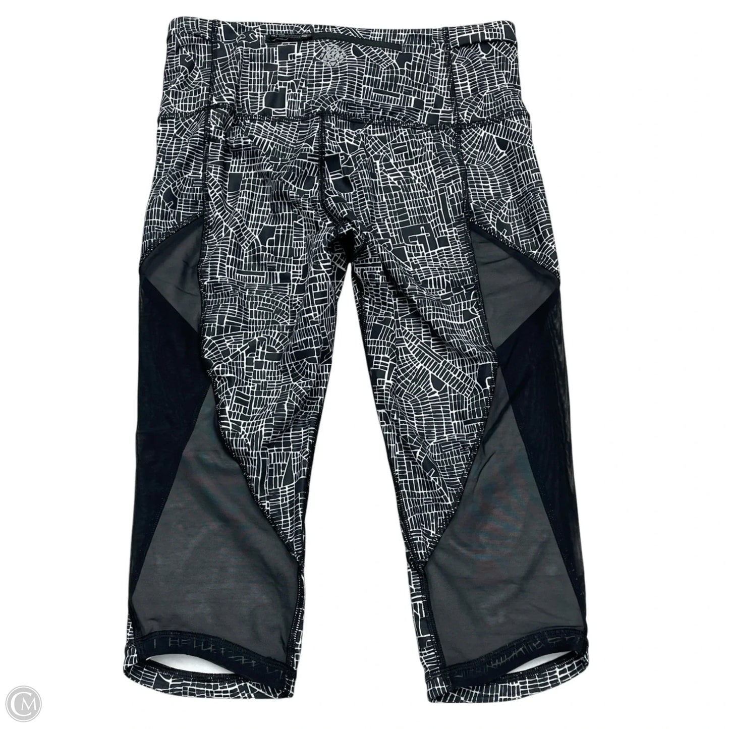 Athletic Leggings Capris By Lululemon In Black & White, Size: M