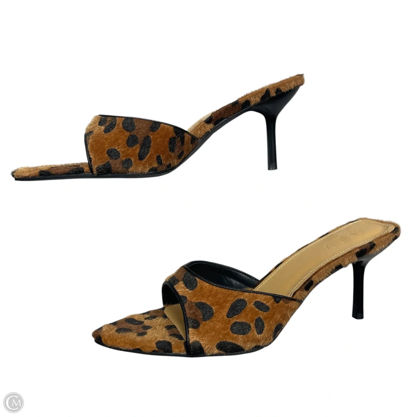 Sandals Heels Kitten By Qiv In Animal Print, Size: 8.5