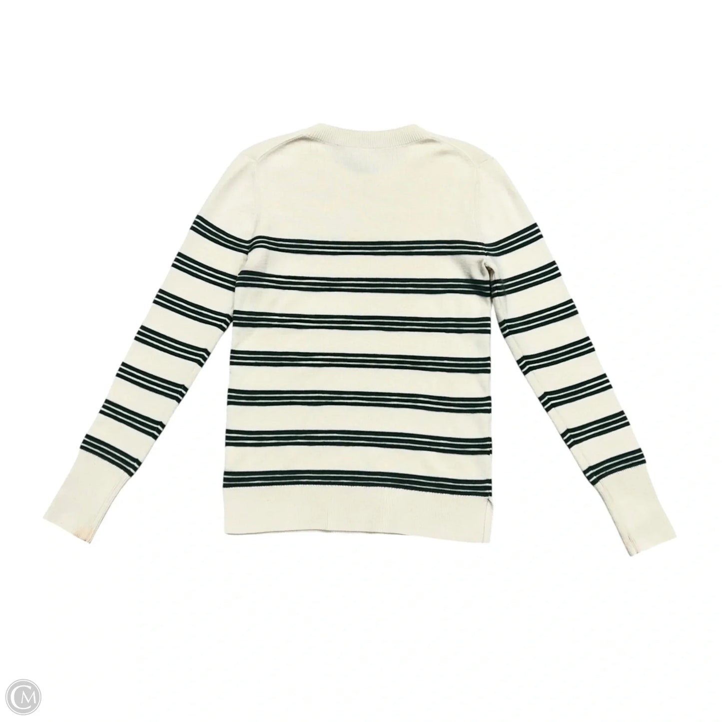 Sweater By Veronica Beard In Cream & Green, Size: S