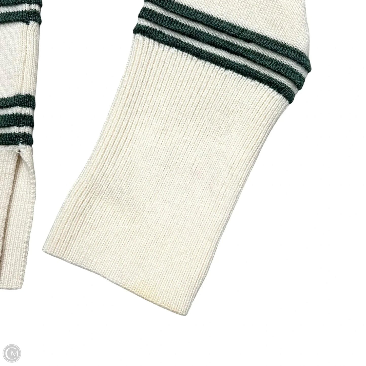 Sweater By Veronica Beard In Cream & Green, Size: S