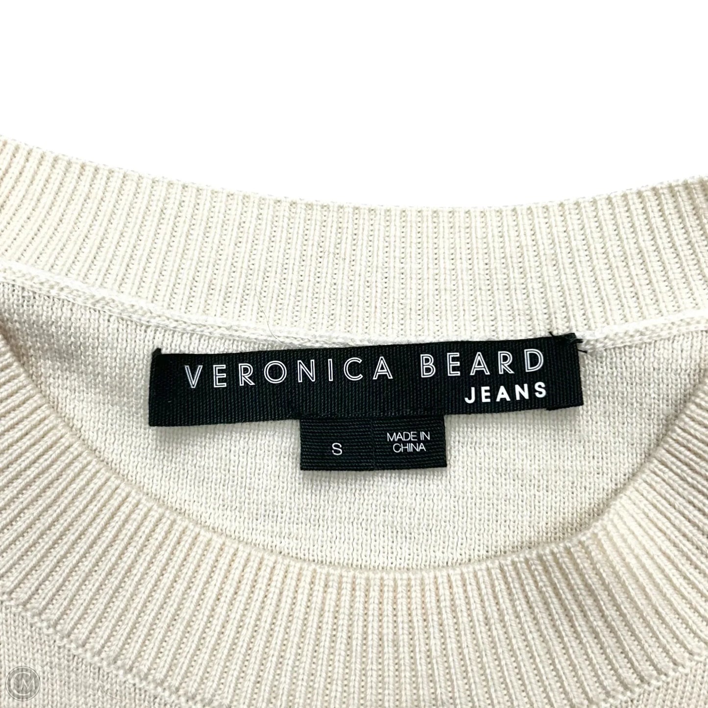 Sweater By Veronica Beard In Cream & Green, Size: S