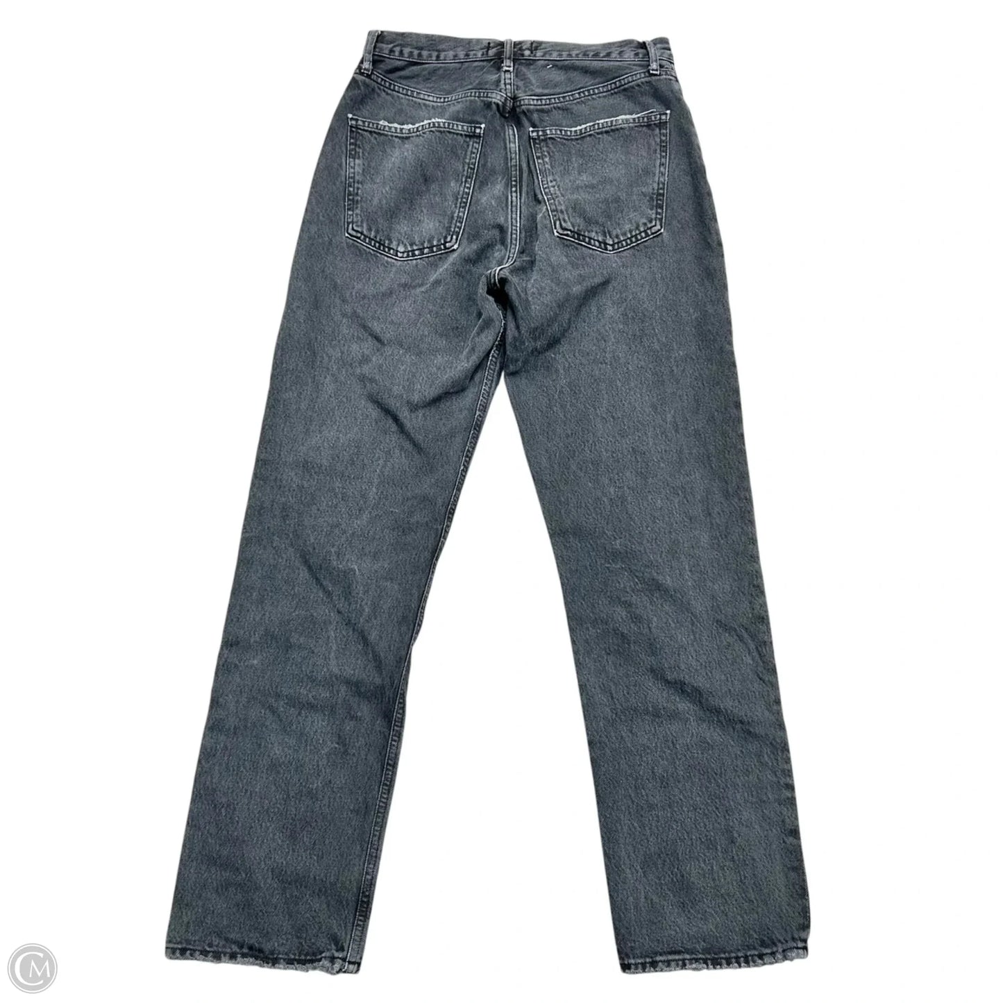Jeans Straight By Agolde In Black Denim, Size: 4