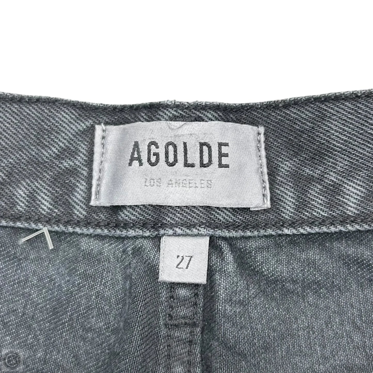Jeans Straight By Agolde In Black Denim, Size: 4