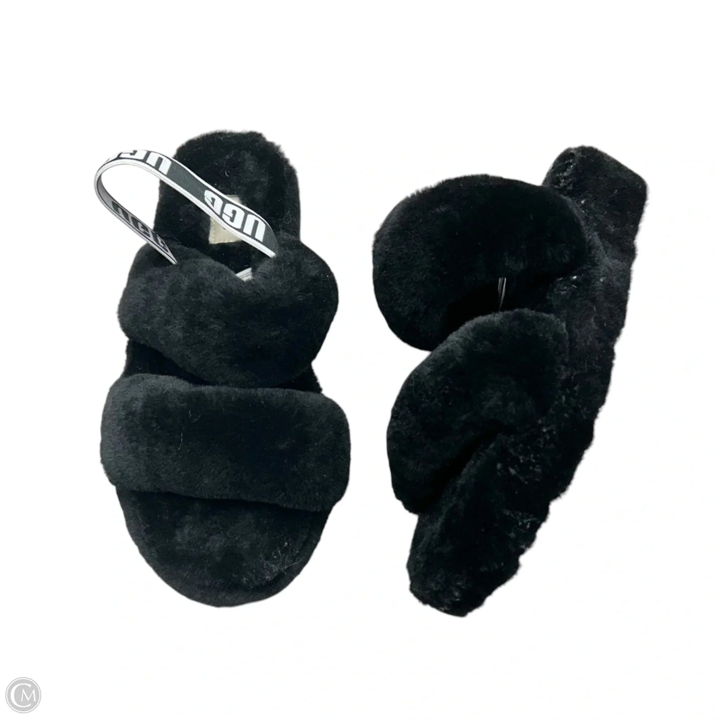 Slippers Designer By Ugg In Black, Size: 8
